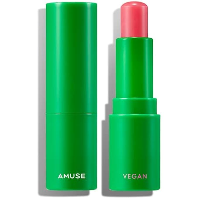 Amuse VEGAN GREEN LIP BALM, , GENUINE PRODUCT, KOREAN COSMETIC, SKINCARE, LIP BALM, VEGAN (02 ROSE) - Image 1